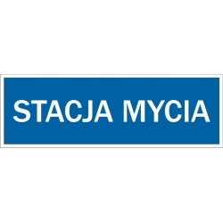 Stacja mycia - tabliczka informacyjna